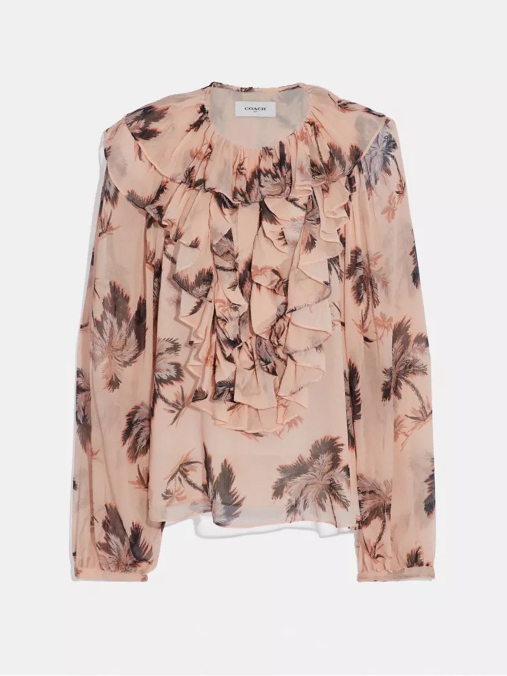 Coach Silk Ruffle Front Blouse | Size 4 - Picture 8 of 9